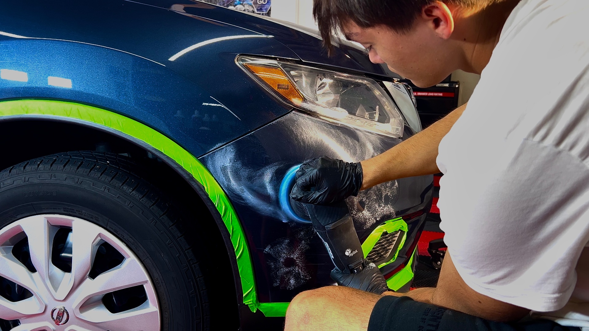 Paint correction in progress
